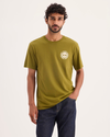 Front view of model wearing Avocado Graphic Tee, Slim Fit.