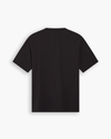 View of model wearing Beautiful Black Eighty-Six Crewneck Tee, Relaxed Fit.