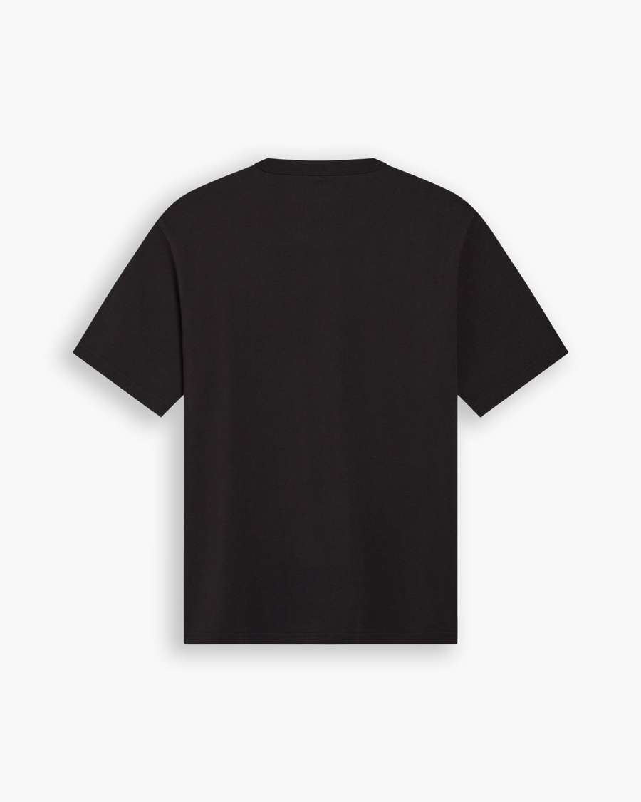 View of model wearing Beautiful Black Eighty-Six Crewneck Tee, Relaxed Fit.