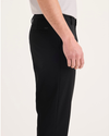 Side view of model wearing Beautiful Black Go Airweave Chino, Straight Fit.