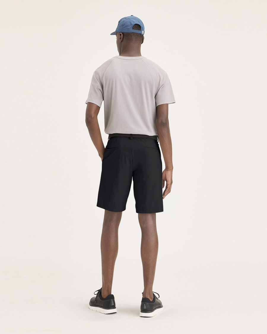 Back view of model wearing Beautiful Black Go Chino Shorts, Straight Fit with Airweave.