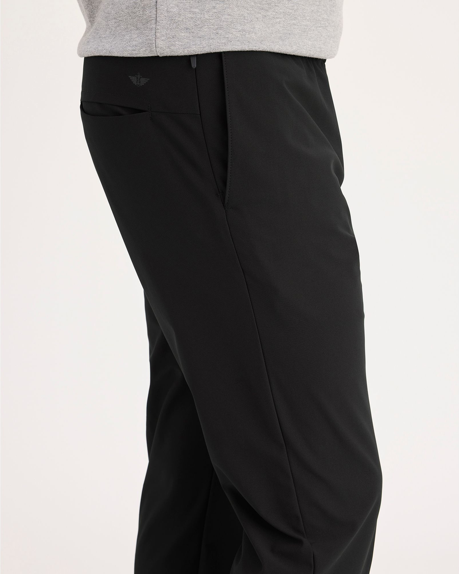 Side view of model wearing Beautiful Black Go Jogger, Slim Fit with Airweave.