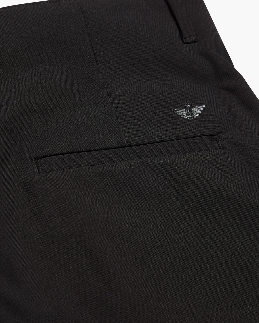 View of model wearing Beautiful Black Go Pant, Slim Fit with Airweave.