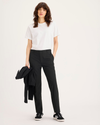 Front view of model wearing Beautiful Black Go Pant, Slim Fit with Airweave.