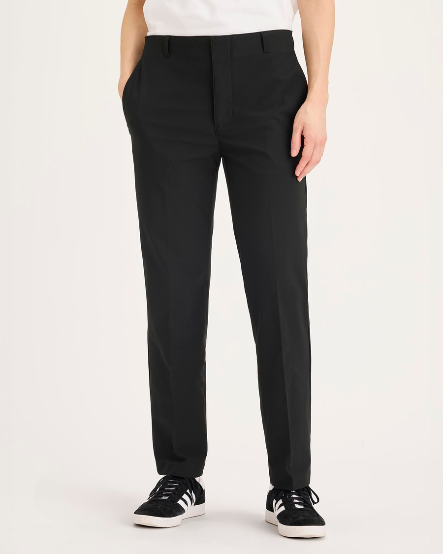Front view of model wearing Beautiful Black Go Pant, Slim Fit with Airweave.