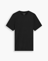 View of model wearing Beautiful Black Go Tee, Slim Fit.