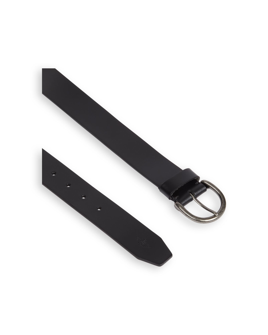 View of  Black Men's Classic Simple Belt.