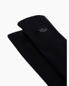 View of  Black Men's Knit Socks - 3 Pack.