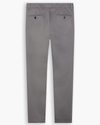 View of model wearing Burma Grey Signature Iron Free Khakis, Skinny Fit with Stain Defender®.