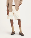 Front view of model wearing Buttercream Eighty-Six 10" Shorts, Loose Fit.