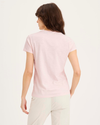 Back view of model wearing Calcite Graphic Tee, Slim Fit.