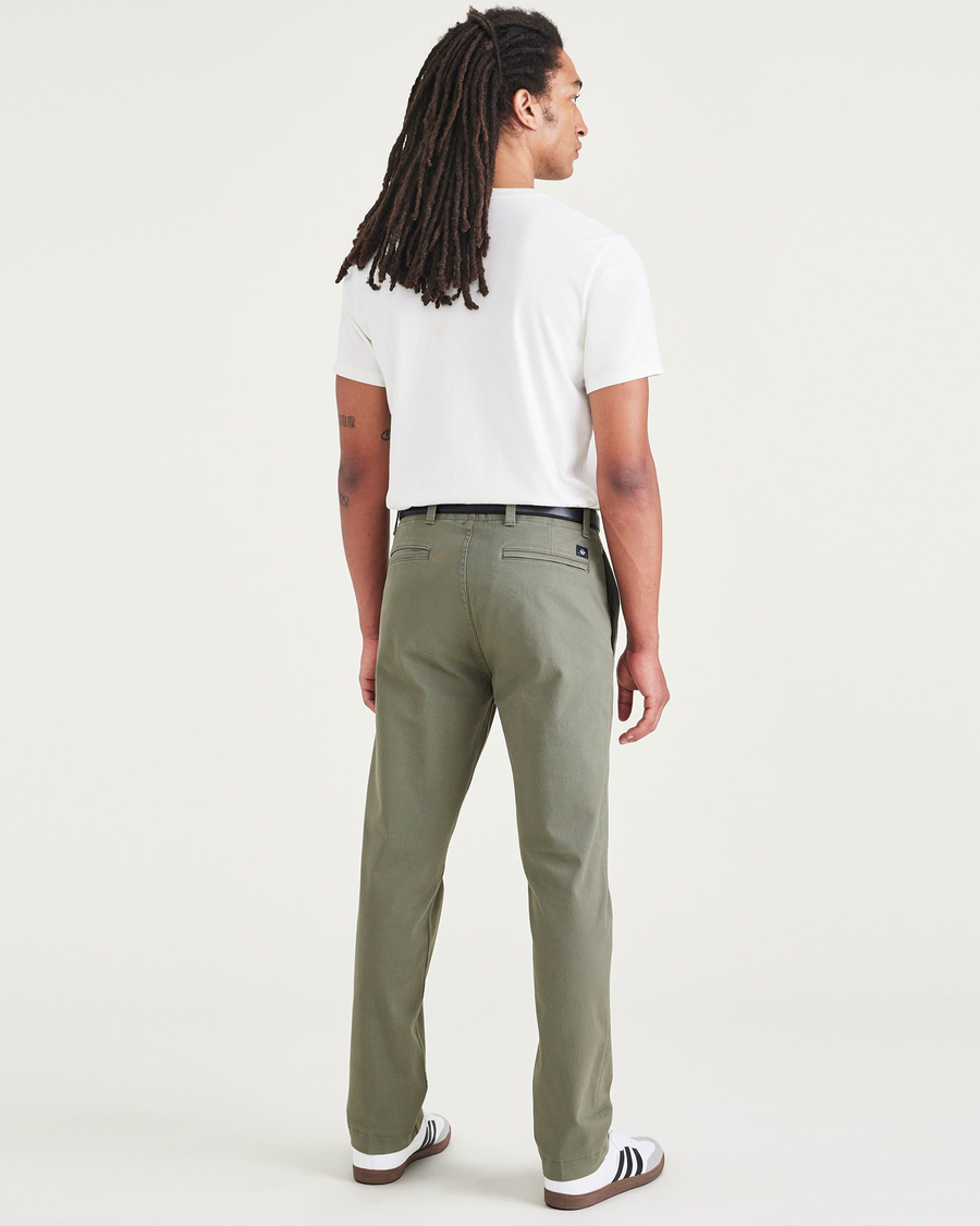 Back view of model wearing Camo Alpha Chino Pants, Slim Fit.