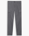 View of model wearing Car Park Grey Utility Cargo Pant, Straight Fit.