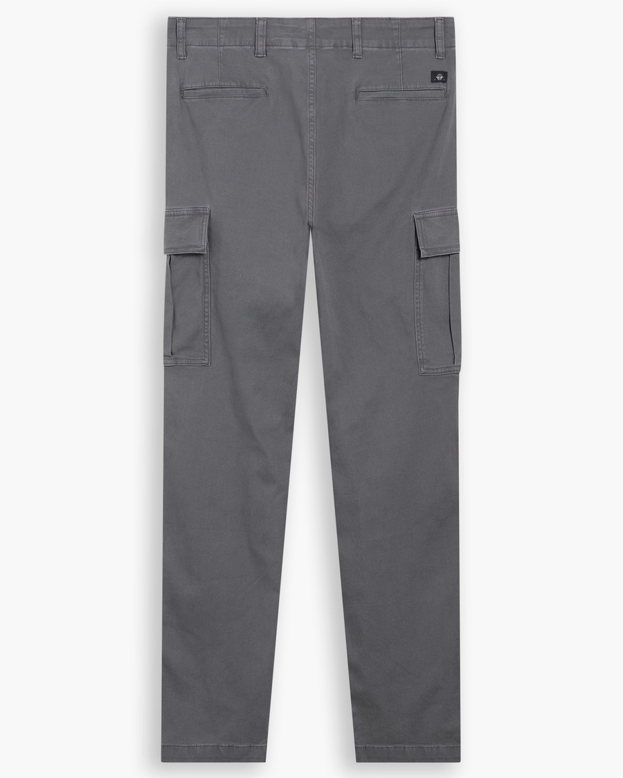 View of model wearing Car Park Grey Utility Cargo Pant, Straight Fit.