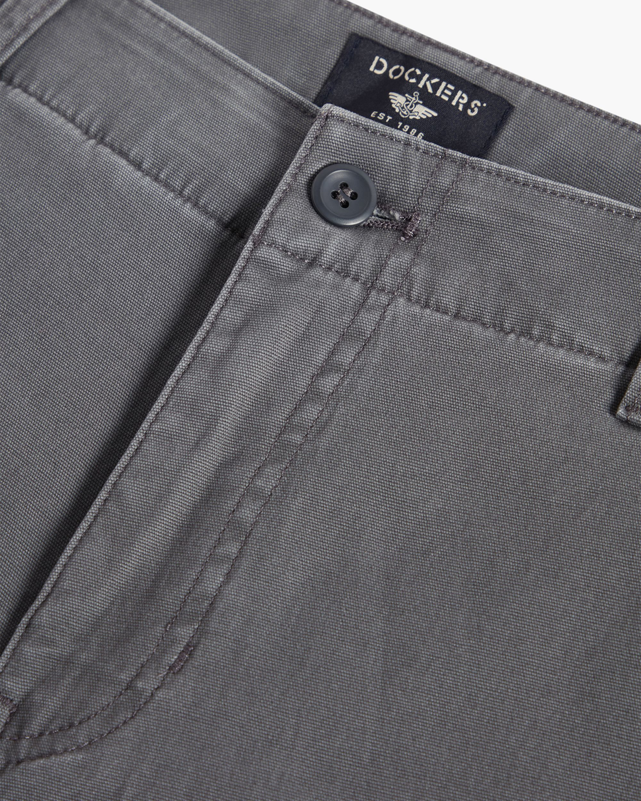 View of model wearing Car Park Grey Utility Cargo Pant, Straight Fit.