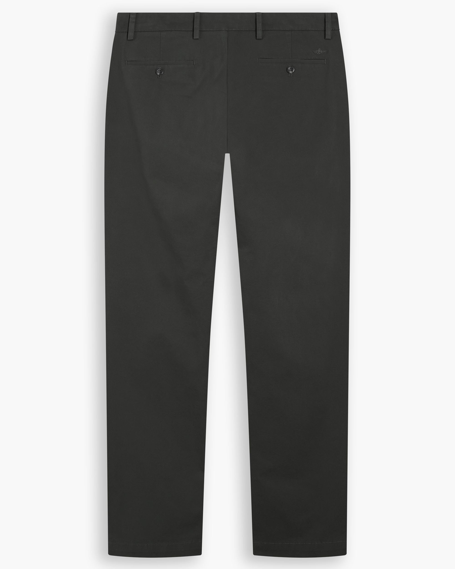 View of model wearing Chimera Crafted Khaki Pants, Slim Fit.