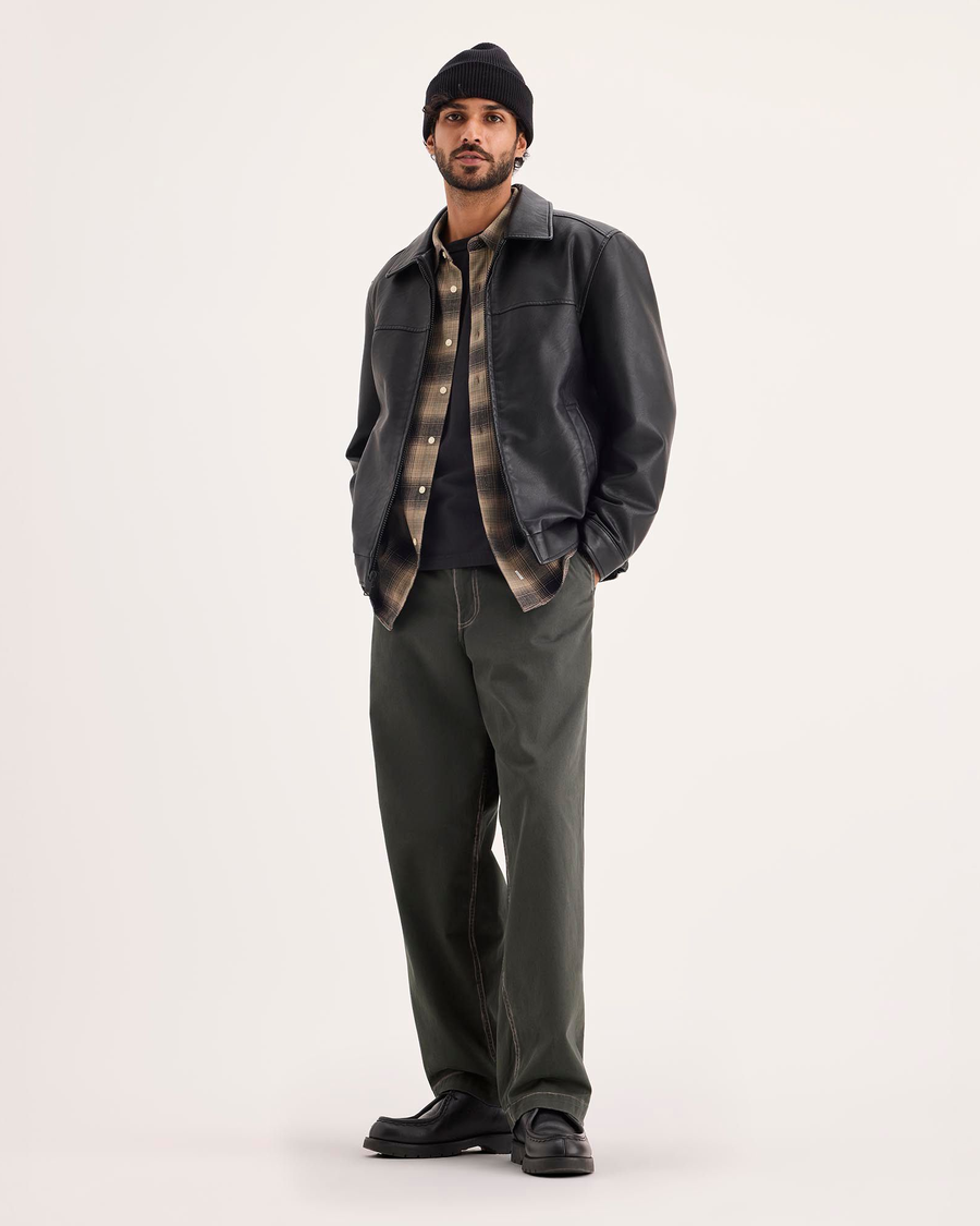 Front view of model wearing Chimera Eighty-Six Alpha Chino Pants, Loose Fit.