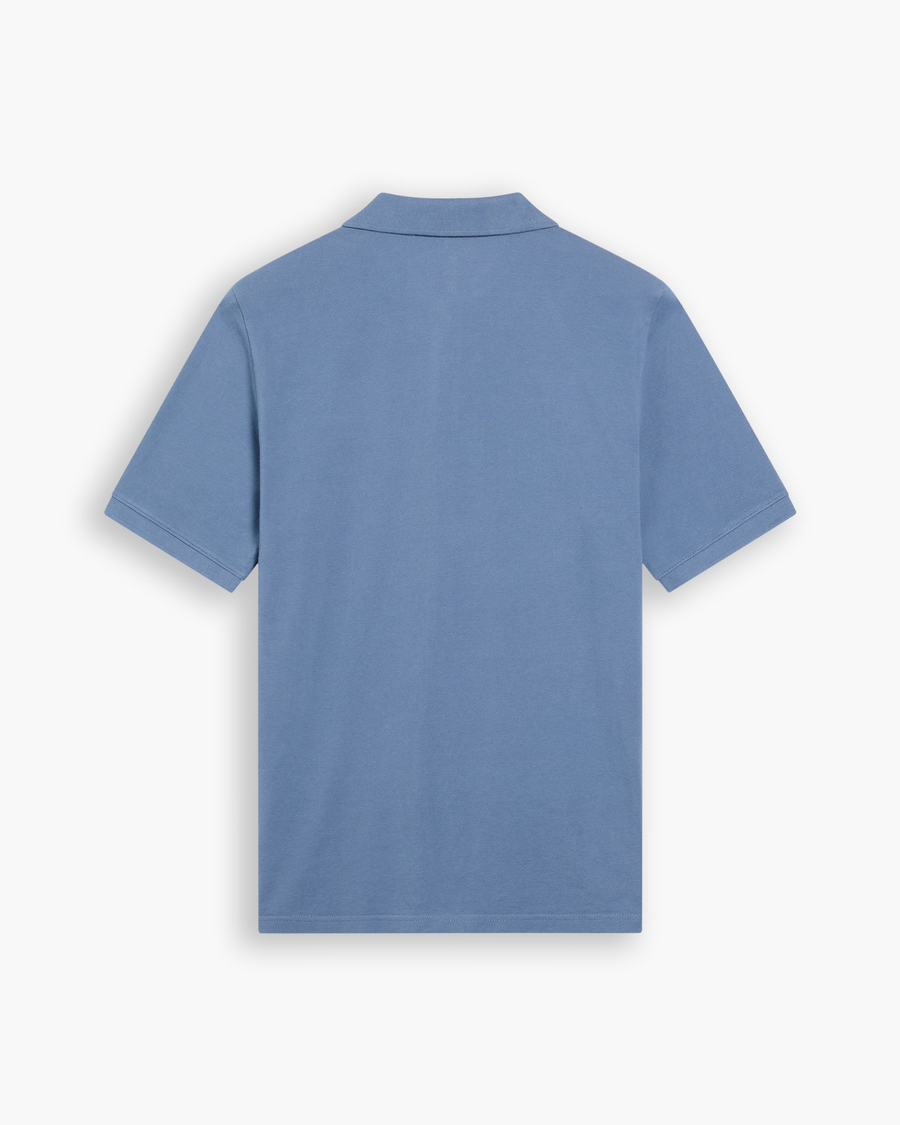 View of model wearing Coastal Fjord Pique Polo, Slim Fit.