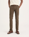 Front view of model wearing Coffee Liquer Crafted Khaki Pants, Slim Fit.