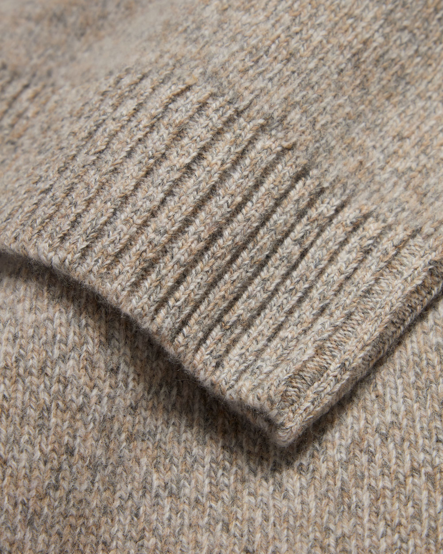 View of model wearing Cotswold Stone Premium Crewneck Sweater, Regular Fit.