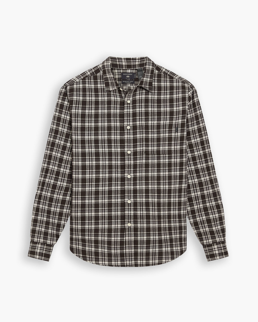 View of model wearing Darby Mole Original Shirt, Slim Fit.