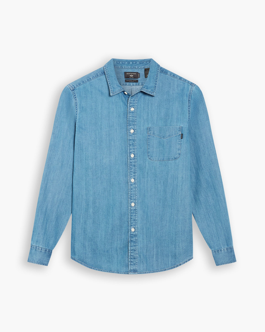 View of model wearing Draft Breeze Original Shirt, Slim Fit.