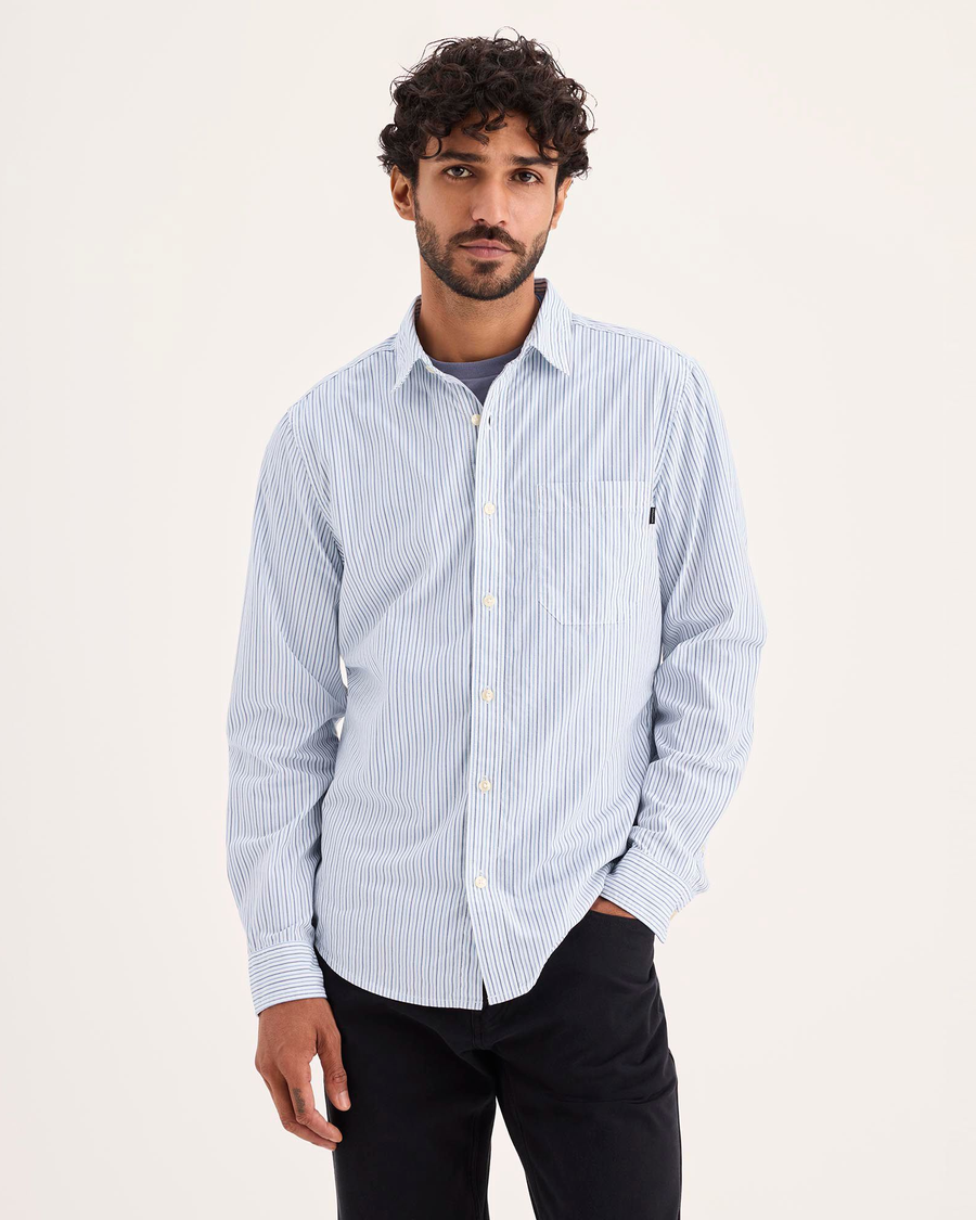 Front view of model wearing Erwin Ultimate Shirt, Slim Fit.