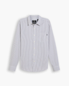 View of model wearing Folkston Gray Ultimate Shirt Long Sleeve, Regular Fit.