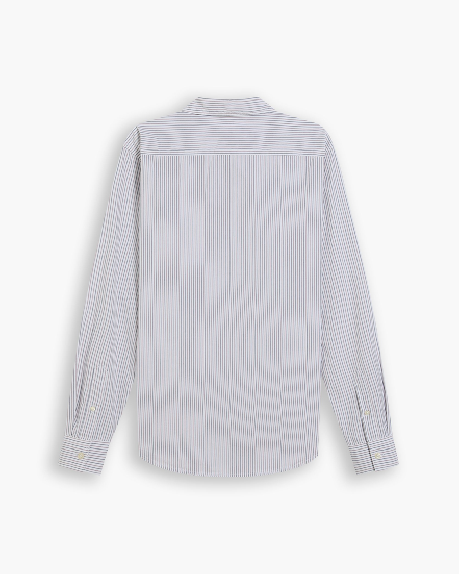 View of model wearing Folkston Gray Ultimate Shirt Long Sleeve, Regular Fit.