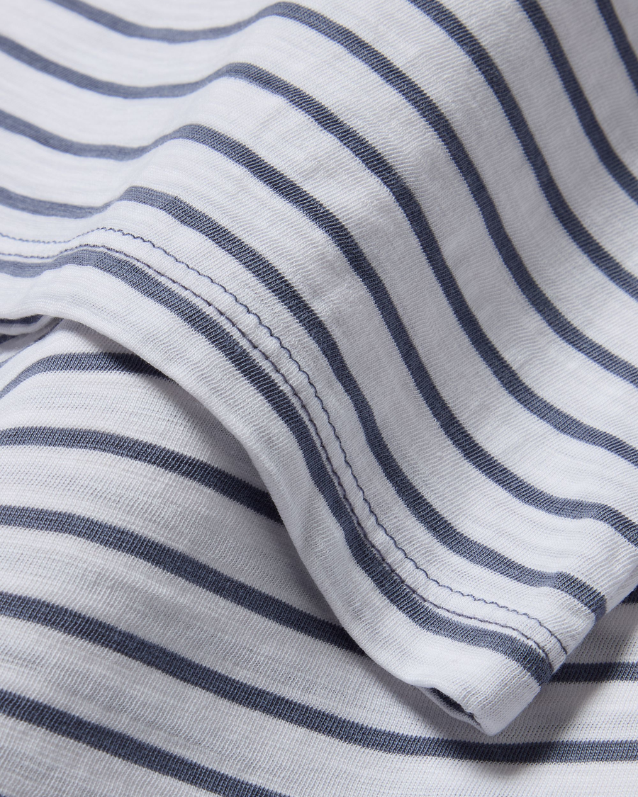 View of model wearing Folkstone Gray Favorite Tee Shirt, Slim Fit.