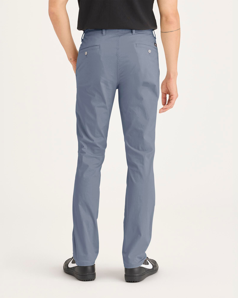 Back view of model wearing Folkstone Gray Original Chino Pants, Skinny Fit.