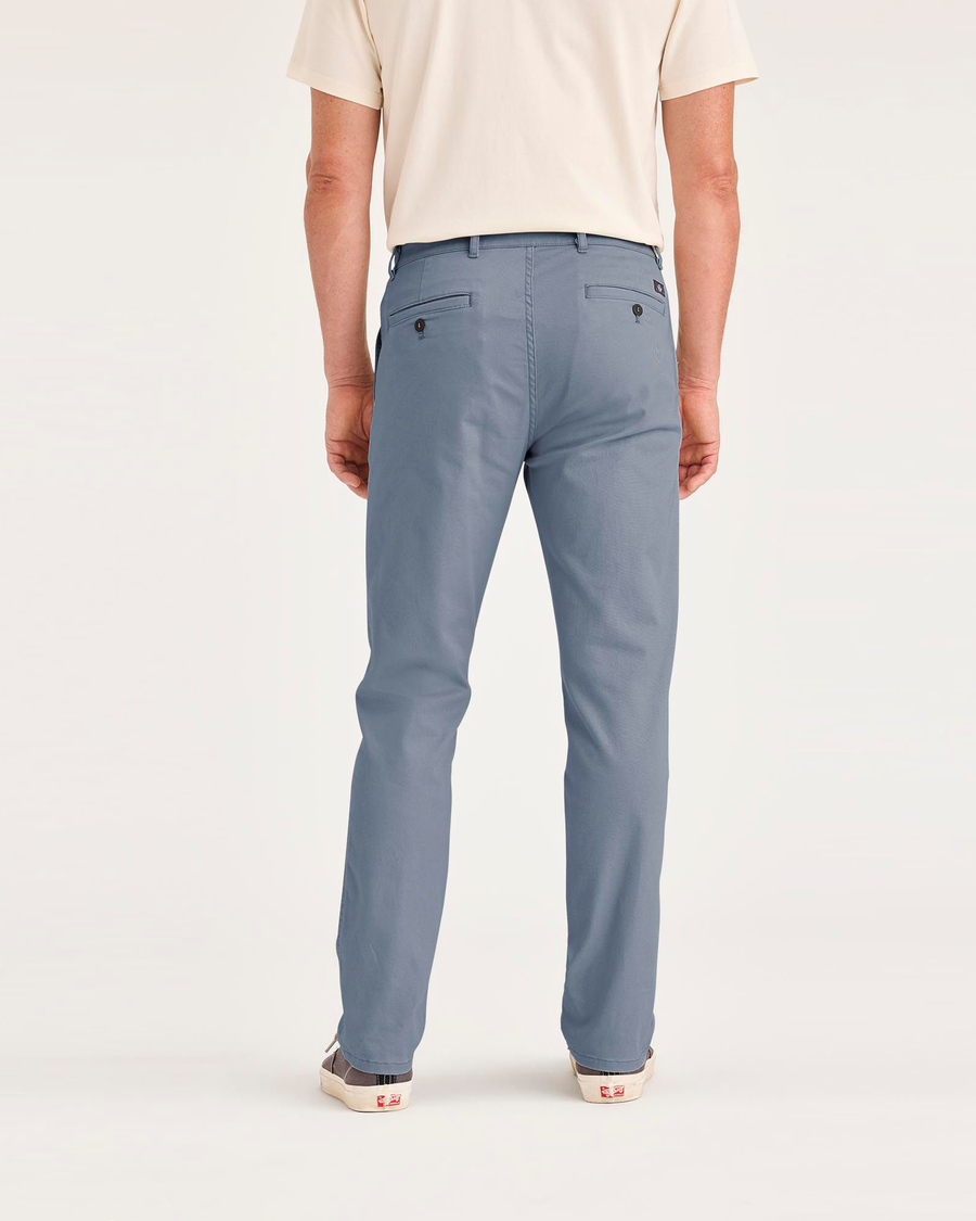 Back view of model wearing Folkstone Gray Original Chino Pants, Slim Fit.