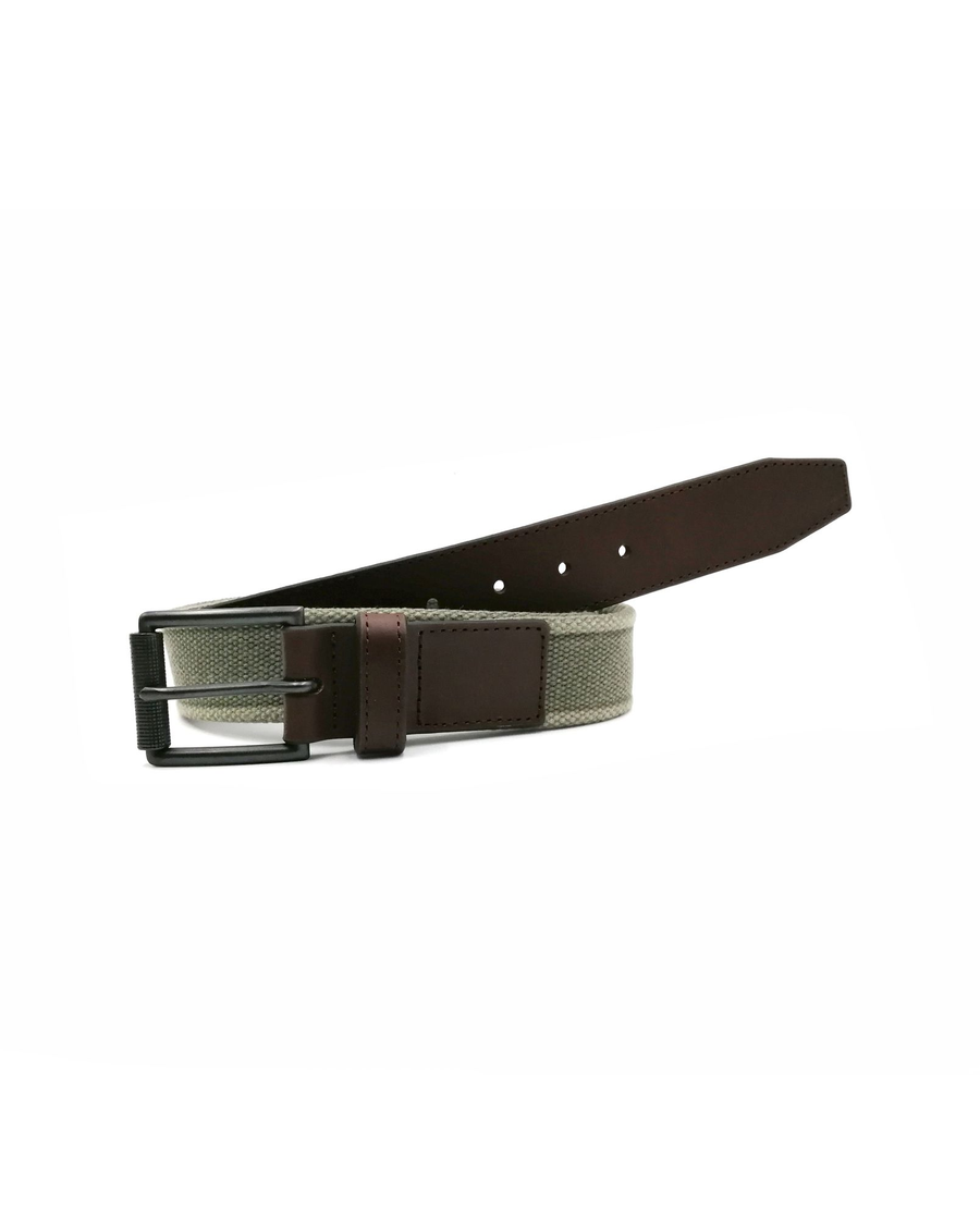 View of  Forest Fog Men's Braided Belt.