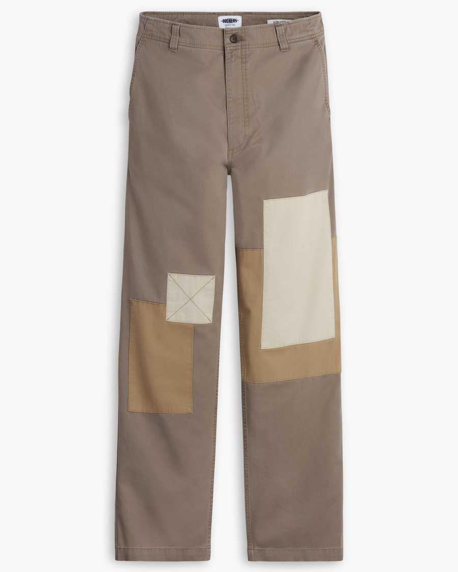 View of model wearing Fossil Eighty-Six Alpha Chino Patch Pants, Loose Fit.