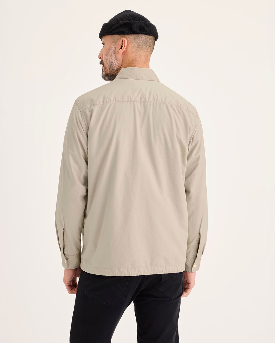 Back view of model wearing Grit Coach's Shirt, Relaxed Fit.