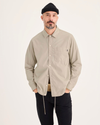 Front view of model wearing Grit Coach's Shirt, Relaxed Fit.