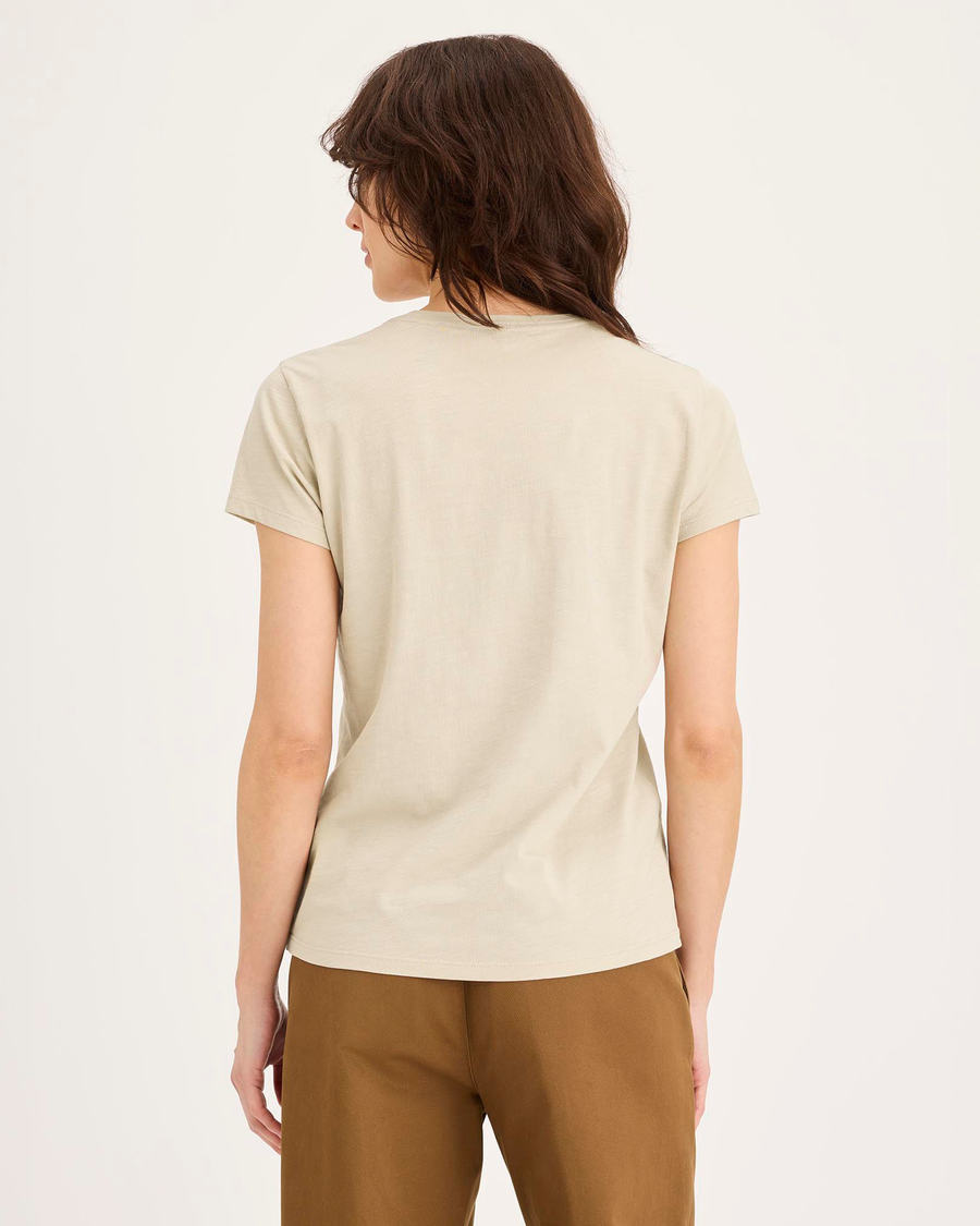 Back view of model wearing Grit GraphicTee, Slim Fit.