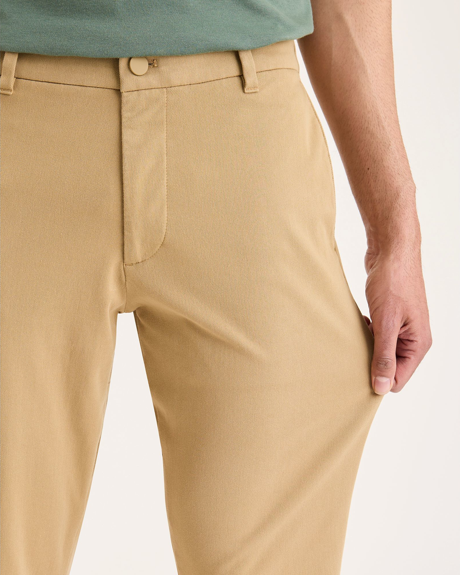 View of model wearing Harvest Gold Go Activeflex Chino, Slim Fit.
