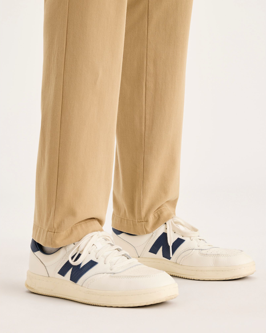 View of model wearing Harvest Gold Go Activeflex Chino, Slim Fit.