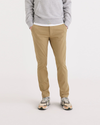 Front view of model wearing Harvest Gold Go Chino, Skinny Fit.