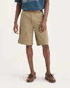 Front view of model wearing Harvest Gold Men's Loose Fit Eighty-Six Dock 10" Shorts.