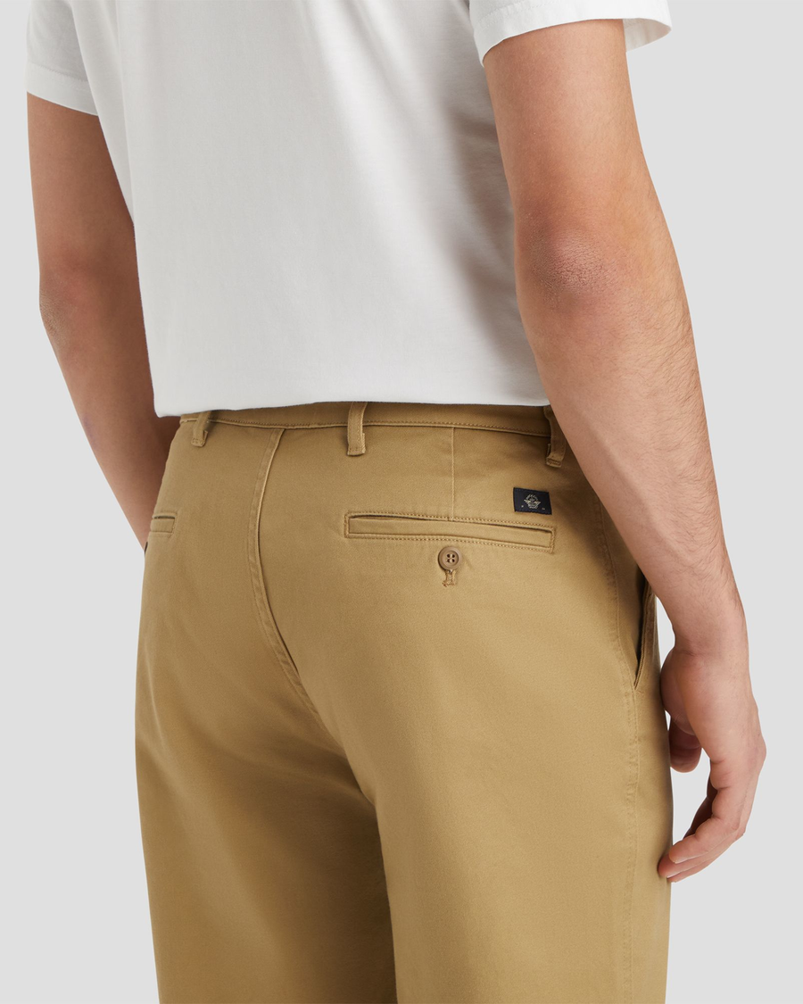 View of model wearing Harvest Gold Men's Straight Fit Original Chino Pants.