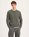 Front view of model wearing Jodhpurs Crewneck Sweater, Regular Fit.