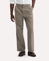 View of model wearing Lemon Pepper Eighty-Six Original Pleated Chinos, Loose Fit.