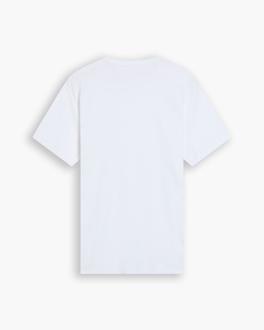 View of model wearing Lucent White Go Tee, Slim Fit.