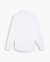 View of model wearing Lucent White Signature Shirt Long Sleeve with Stain Defender®, Slim Fit.