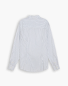 View of model wearing Lucent White Signature Shirt with Stain Defender®, Slim Fit.