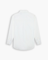 View of model wearing Lucent White Women's Shirt, Relaxed Fit.