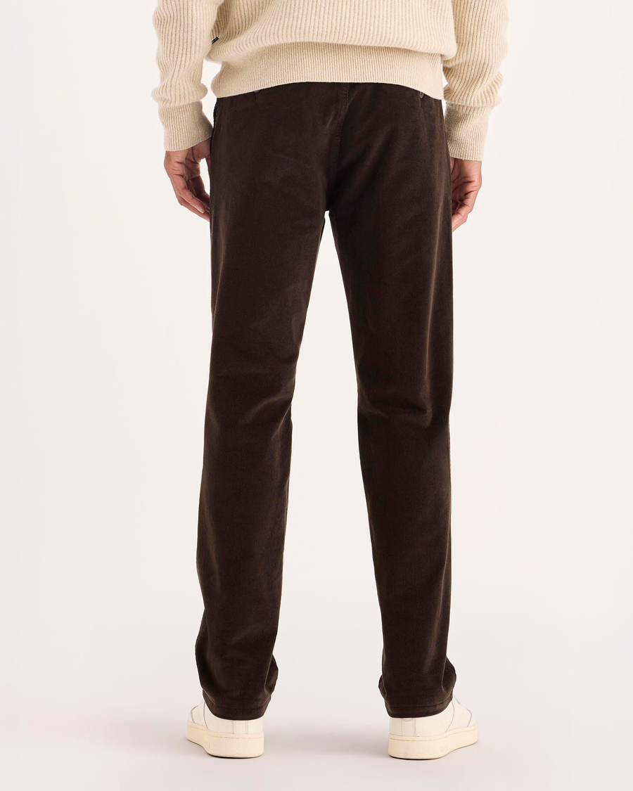 Back view of model wearing Mole Ultimate Chinos, Slim Fit.