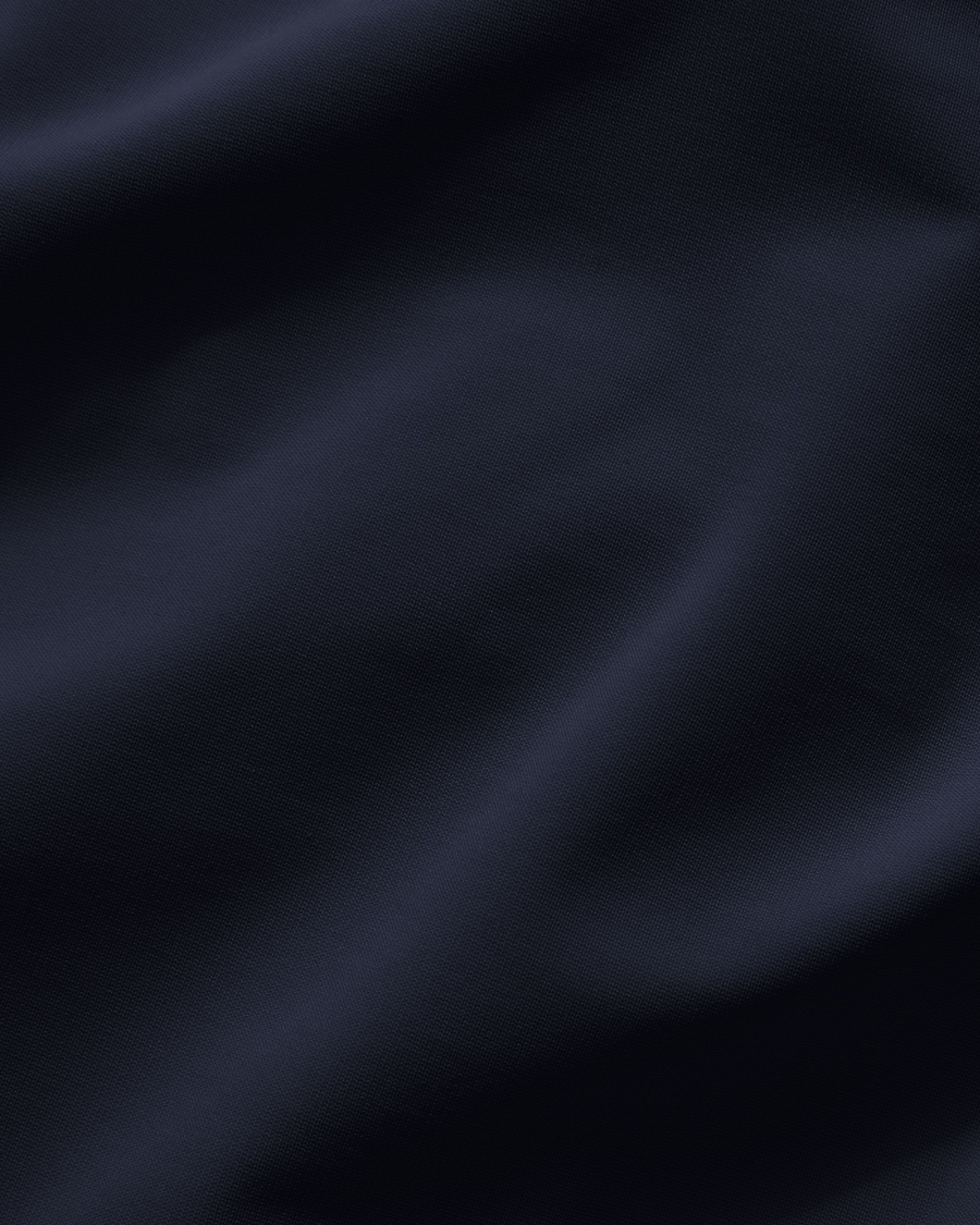 View of model wearing Navy Blazer Go Airweave Short.